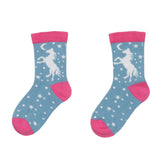 2 paires de chaussettes en coton biologique pour enfants - chaussettes douces, respirantes et durables avec un motif animalier